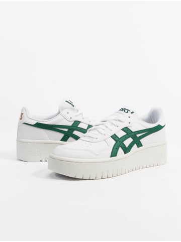 asics Turnschuhe in white/shamrock green