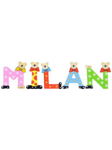 Playshoes Deko-Buchstaben "MILAN" in bunt