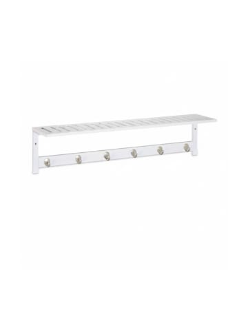 relaxdays Wandgarderobe in Weiß - (B)75 x (H)18 x (T)16 cm