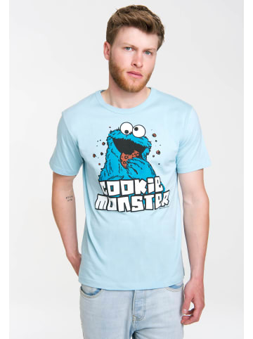 Logoshirt T-Shirt Sesamstrasse - Krümelmonster in hellblau