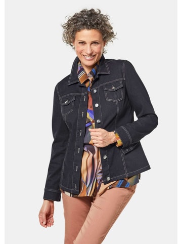 GOLDNER Kurzgröße:  Zeitlose Jeansjacke mit tollen Details in schwarz
