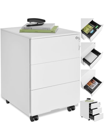 tectake Aktenrollschrank, 39 x 45 x 55 cm, aus pulverbesch. Stahl