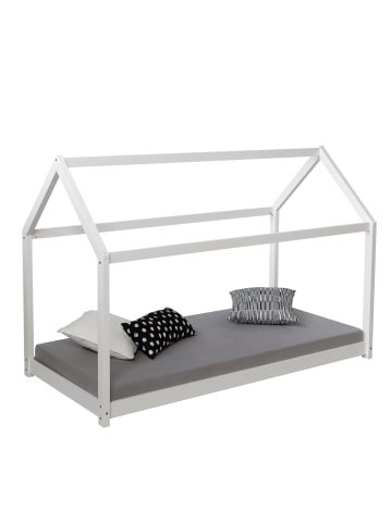 Homestyle4u Hausbett in Weiß 90x200