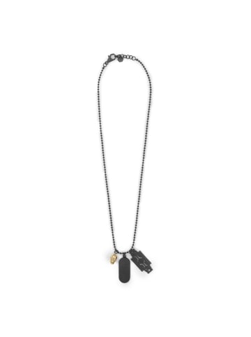 Philipp Plein Halskette mit Anhänger in Schwarz – (L)75cm
