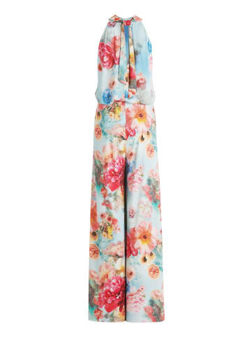 Vera Mont Jumpsuit mit Blumenprint in Blue/Rosé