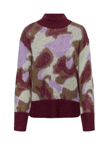 Y.A.S Strickpullover Yastorio in bordeaux mehrfarbig - 0001