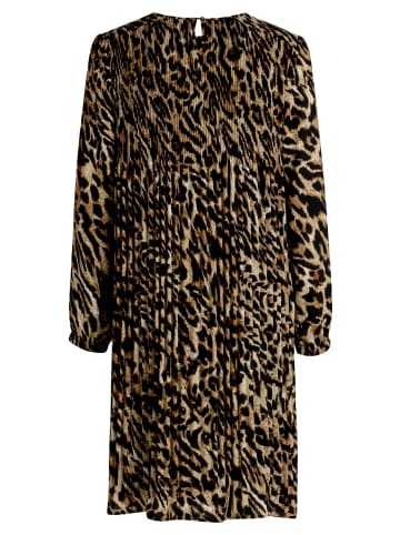 Betty Barclay Plisseekleid langarm in Schwarz/Beige