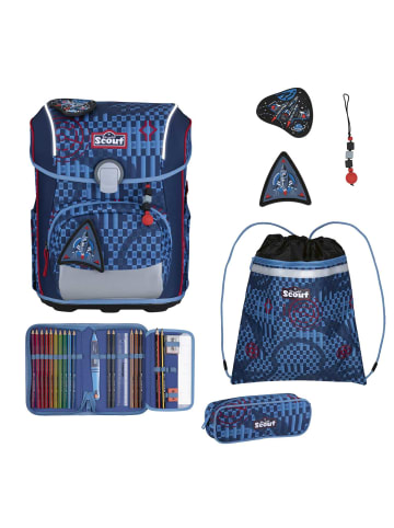 Scout Scout Neo Schulranzen-Set 4 teilig Safety Light Space Explorer