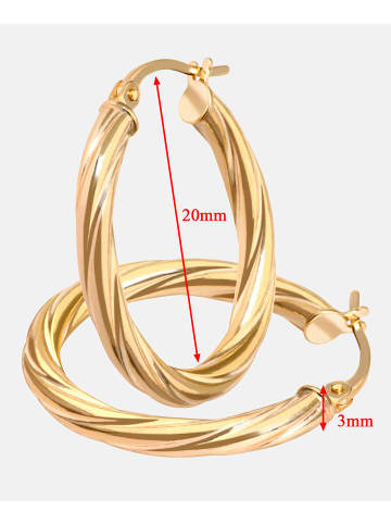 Vanlere Creolen aus 375 Gelbgold