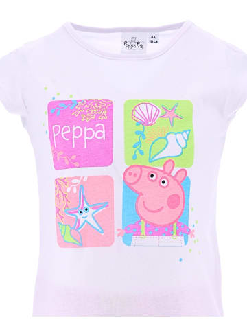 Peppa Pig 2tlg. Outfit: Sommer-Set T-Shirt und Rock Peppa Pig in Weiß