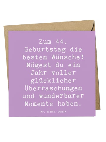 Mr. & Mrs. Panda Grußkarte Spruch 44. Geburtstag Glückwünsche mi... in Lavendeltraum