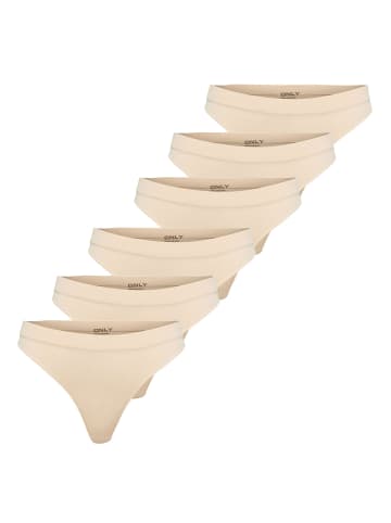 ONLY String 6er Pack in Beige