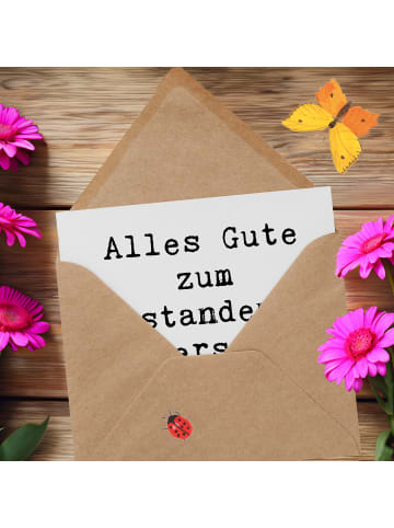 Mr. & Mrs. Panda Einladungskarte Spruch Erste Erfahrungen im Str... in Weiß