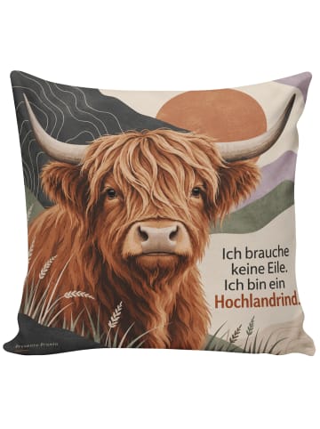 Mr. & Mrs. Panda Kuschelkissen 40x40 Hochlandrind modern Design ... in Weiß