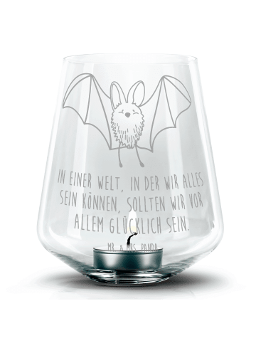 Mr. & Mrs. Panda Kerzenhalter Fledermaus Flügel mit Spruch in Transparent
