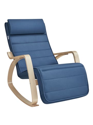 SONGMICS Schaukelsessel Teou in Blau - (B)67 x (H)84 x (T)121.5 cm