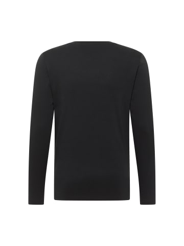 Mustang Longsleeve 1er Pack in Schwarz