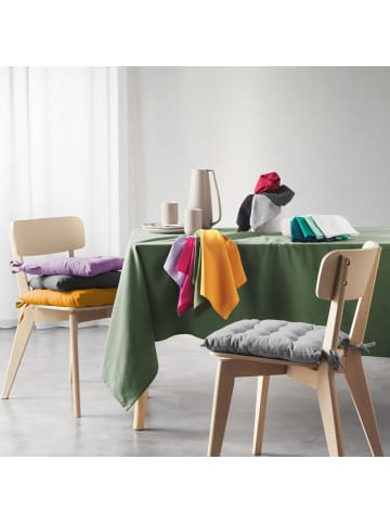Douceur d’Intérieur Stoffservietten MISTRAL, Baumwolle aus Recycling, 3 Stück in Weiß, 40 x 40 cm
