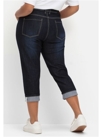 sheego Schmale 7/8-Jeans in blue black Denim