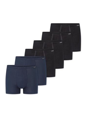 Schiesser Retro Short / Pant Cotton Essentials in Schwarz / dunkelblau