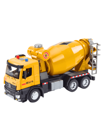 Wisam® Gelber Betonmischer-LKW mit Friktionsantrieb, Licht und Ton