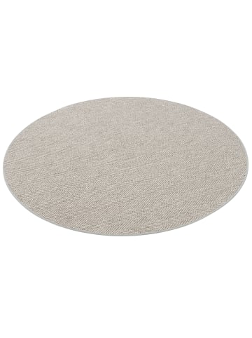 Snapstyle Sisal-Optik Designer Flachgewebe Teppich Pure Meliert Rund in Hellgrau