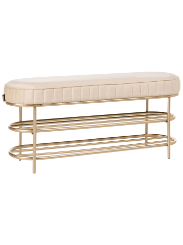 Beliani Bettbank VERGENNES in Beige - (W) 100 x (H) 44 x (L) 27 cm