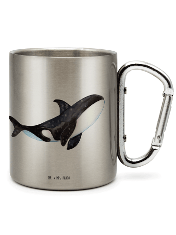 Mr. & Mrs. Panda Thermobecher Orca ohne Spruch in Silber