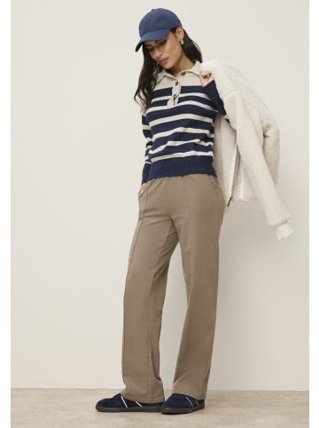 Tamaris Strickpullover in beige-marine gestreift