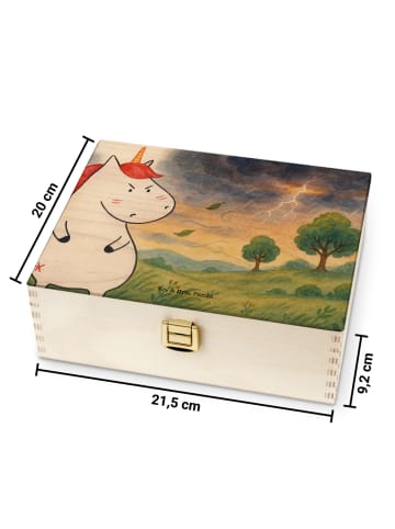 Mr. & Mrs. Panda Holz Teebox Einhorn Wut Design ohne Spruch in Weiß
