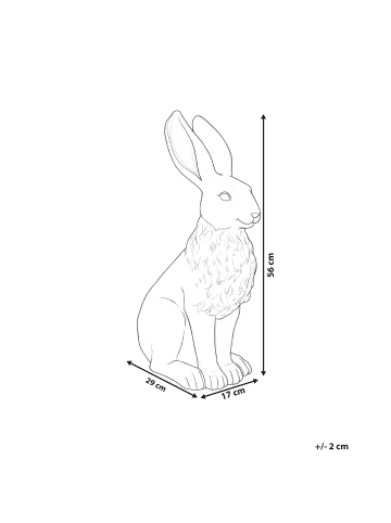 Beliani Gartenfigur NEIVE in Beige/Weiß - (W) 17 x (H) 56 x (L) 29 cm