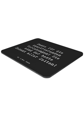 Mr. & Mrs. Panda Mousepad Spruch Bester Dozent mit Spruch in Schwarz
