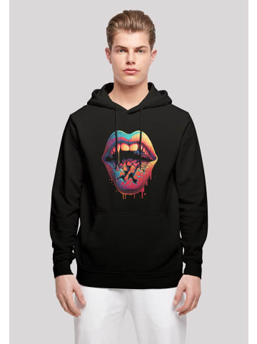 F4NT4STIC Basic Hoodie Drooling Lips HOODIE in schwarz