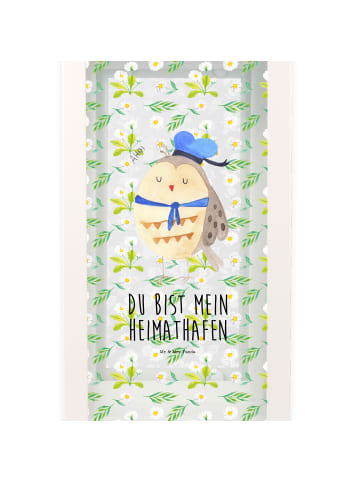 Mr. & Mrs. Panda outdoor laterne Eule Matrose mit Spruch in Transparent