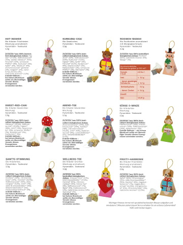 Creano Bio Kräutertee Geschenkset Tea Lovers 9 Pyramiden-Teebeutel in 9 Figuren 
