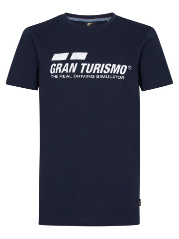 Petrol Industries T-Shirt mit Logo Gran Turismo Pit Stop in Blau