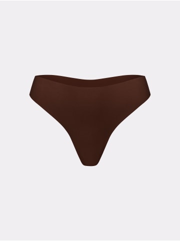 Erlich Textil  3 PACK MIT OFFENEN KANTEN String CASUAL COTTON STRING IM 3er PACK in umbra