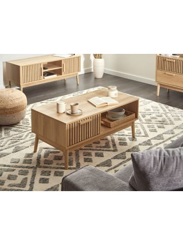Beliani Couchtisch LYNWOOD in Braun - (W) 100 x (H) 43 x (L) 50 cm