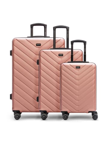 Redolz Essentials 07 3-SET 4 Rollen Kofferset 3-teilig rose 3