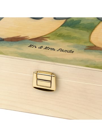 Mr. & Mrs. Panda Teedose Pinguine trösten Design ohne Spruch in Weiß