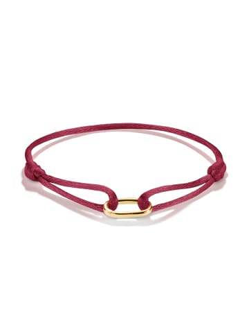 Thomas Sabo Textilarmband Rot Connect in burgund, gelbgoldfarben