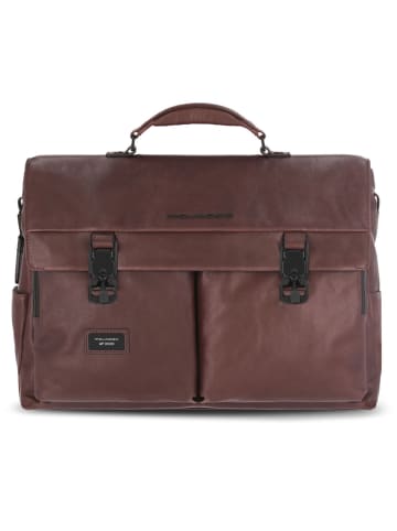 Piquadro Harper Aktentasche Leder 43 cm Laptopfach in dark brown