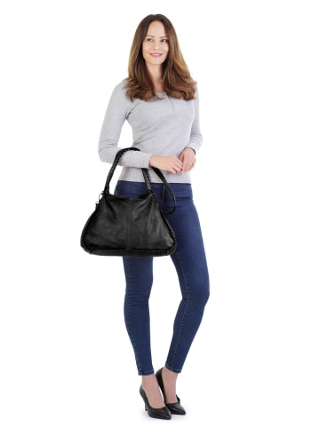 Samantha Look Shopper echt Leder in schwarz