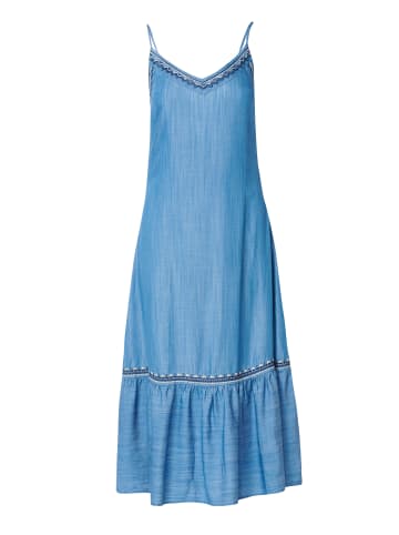KOROSHI Langes trÃ¤gerkleid mit denim-effekt in blau