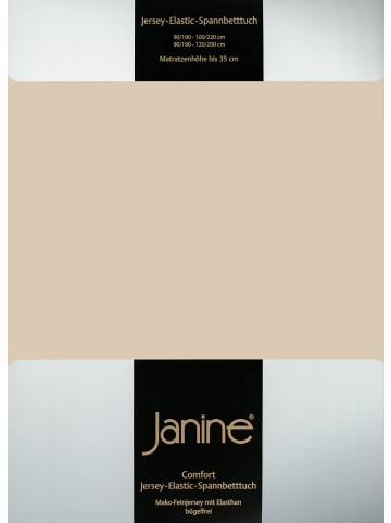 Janine Spannbetttuch Elastic Jersey in sand