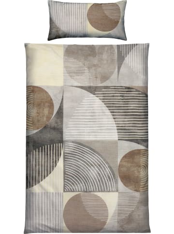 Erwin Müller Mako-Satin Bettwäsche in grau-beige