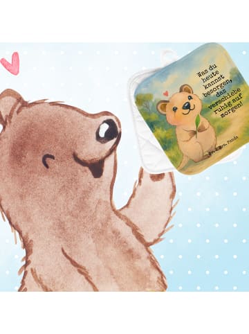 Mr. & Mrs. Panda Topflappen Quokka Happy Design mit Spruch in Weiß