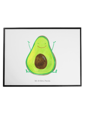 Mr. & Mrs. Panda Schreibtischunterlage Avocado Glücklich ohne Sp... in Weiß