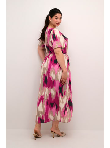 KAFFE curve Kleid KCalona Regular fit in Pink Abstract Print