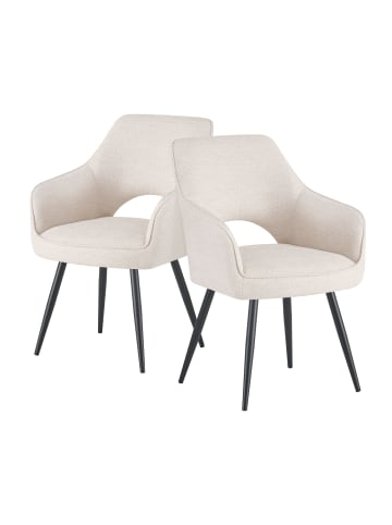DUBI Möbel 2er-Set: Drehstuhl THOMAS-RAYA in Weiß - (B)57 x (H)86 x  (T)63 cm